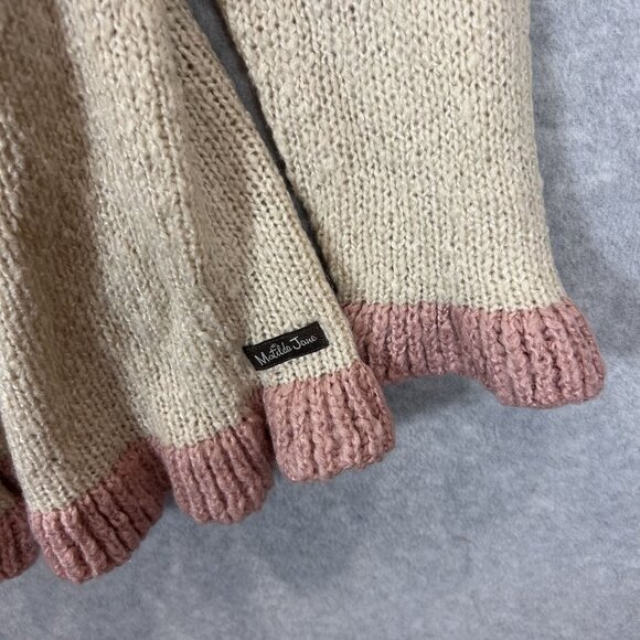 Matilda Jane Womens Jacie Ruffled Knit Cardigan Sweater L Wool Blend Boho Aztec - Picture 14 of 16